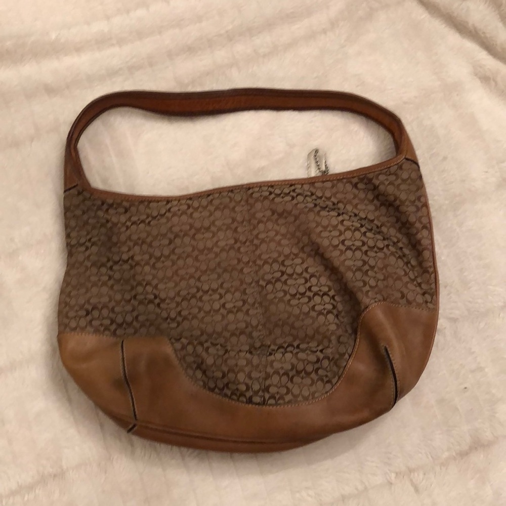 Coach Monogram Small zip shoulder bag